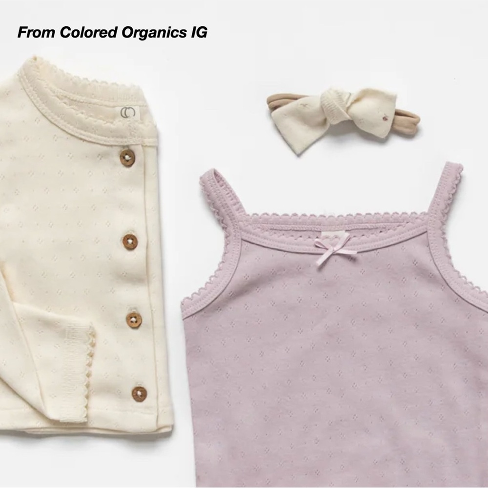 NWT: COLORED ORGANICS POINTELLE DAINTY BOW HEADBAND IN VIDA FLORAL (0-6M)